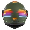 Kask Motocyklowy Nzi Minimod Duo Rainbow Greenblack Silver Matt